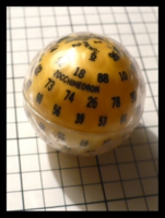 Dice : Dice - 100D - Gamescience Zocchihedron Yellow and Black - Ebay May 2012